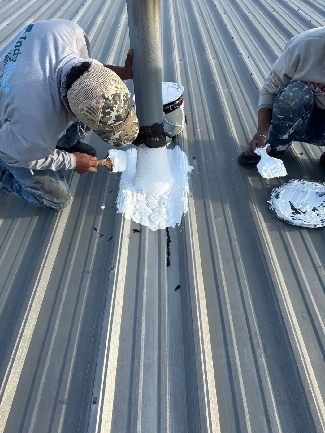 Commercial roof inspection documented in Meridian Hills