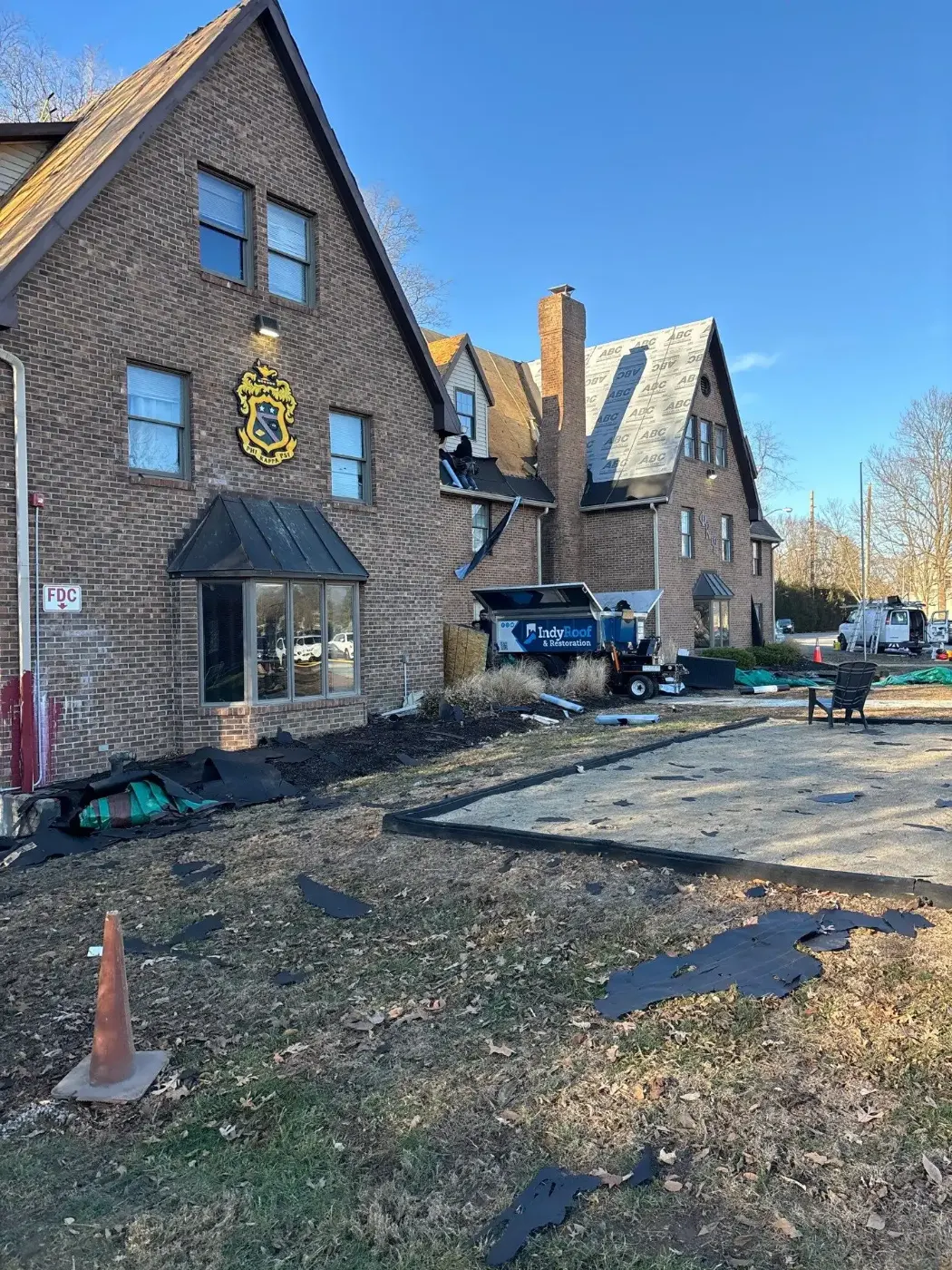 Commercial roof inspection documented in Meridian Hills